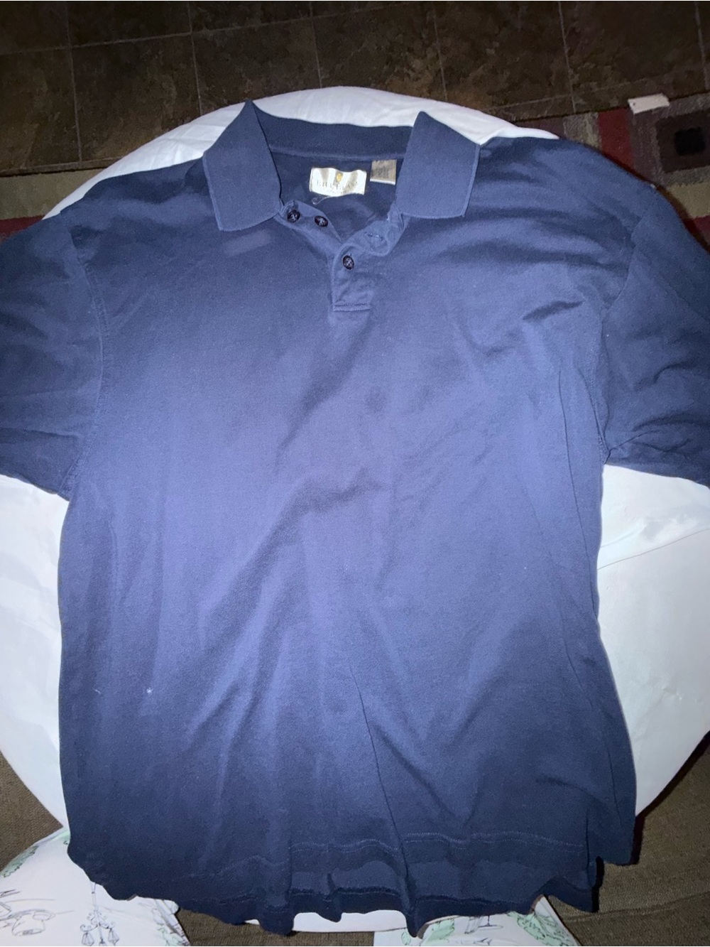 Classic Men's Bill Blass Navy Polo Shirt- XL